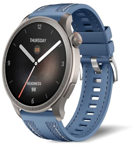 NicMool 22mm Silicone Cinturino per Amazfit Balance 2/Balance/Bip 6/Bip 5/Cheetah, Regolabile Intrecciato Nylon Complesso Silicone Braccialetto, Cinturino per Amazfit GTR 4/3 Pro/3/2 eSIM/2e - Blu