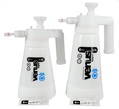 Kwazar Venus Super Food Set Druck Sprühflasche 1,5 + 1,0 Liter - Lebensmittelecht für die Verwendung von und für Lebensmitteln geeignet.