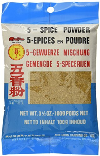 Mee Chun Fünf-Gewürzpulver (Anis, Zimt, Ingwer, Fenchel,Pfeffer), 5er Pack (5 x 100 g)