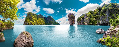 Eurographics 50x125 Phuket In Thailand, Glas, blau, 125 x 50 x 2 cm