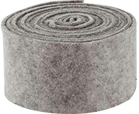 meindekoartikel Topfband - Filz-Wolle - Filzband 15cm x 5m - in vielen Farben (Grau)