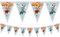 Procos 90279 - Wimpelkette Paw Patrol, Skye & Everest, Länge 230 cm, Girlande aus Kunststoff, Helden auf vier Pfoten, Hunde, Party, Dekoration, Mehrfarbig (Rosa/Grün)