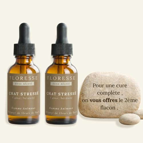 Bachblüten für gestresste Katze, ohne Alkohol, eine Mischung, die Ihre Katze hilft, sich zu beruhigen, (30 ml)