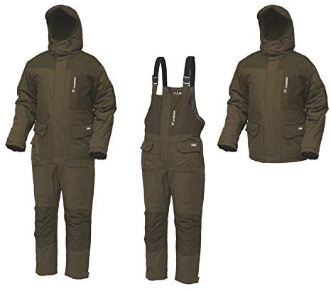 DAM Xtherm Tuta invernale - Tuta termica Deluxe ad alte prestazioni in 2 pezzi, attrezzatura da pesca invernale impermeabile e antivento, tuta isolata per la pesca, le attività all'aperto e lo sport.