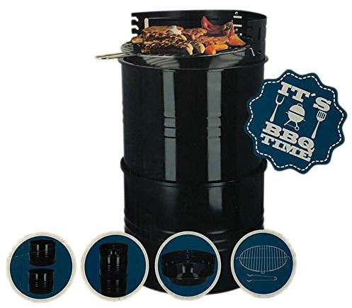 BBQ Time Drum Holzkohlegrill 3-in-1 Grill/Feuerstelle/Beidetable