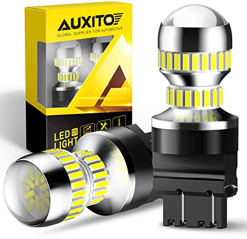 AUXITO 3157 LED Bulb White, Super Bright 4157 3156 LED Reverse Light Bulbs 3056 3057 3047 4057 3457 4114 LED Bulb for Backup Tail Brake DRL Signal Parking Lights, Pack of 2