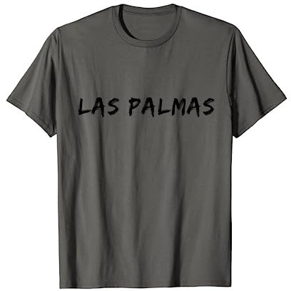 Las Palmas Negro Vintage Font Hombres Y Mujeres Camiseta