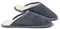 Fellhof Lammfell Hausschuh TRENDY Damen Herren Fell Pantoffeln für Winter & Sommer Hausschuhe aus ECHTEM Lammfell Naturprodukt atmungsaktiv (44/45 Graublau)