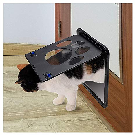 Katzenklappen Hua Haustiertür/Katzenklappe Mit 2-Wege-Verriegelung, Winddichter Haustierklappen-Tür-ABS Und Nylonmaterial Für Kleine/Mittlere Tier, 2 Größen (Size : 42x37cm)