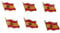 HCZ Insignias de Pin de Bandera de España.6 Unidades
