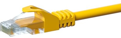 Danicom CAT 5e Netzwerkkabel U/UTP - 1,50 m - Gelb - CCA | POE, Ethernet, LAN, Patchkabel, Datenkabel, RJ45 - für Serverschränke, Switches, Router, Modems!