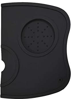Tappetino per Pressatura Caffè in Silicone Antiscivolo Lavabile, Colore Nero