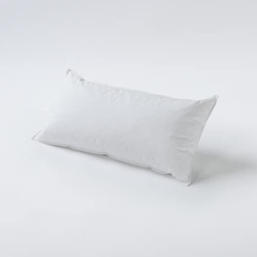 Daunenfee – hochwertiges Kopfkissen 40x80cm – gefüllt mit Natur-Federn – Handarbeit Made in Germany – weiß