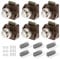 6 Stück Push Lock Button Catch, Cabinet Lock Catch und Push Button Catch, Keyless Wohnmobil Verriegelung für Wohnmobile, Yachten, Boote, RV Camping Schrank, Wohnwagen (Braun)