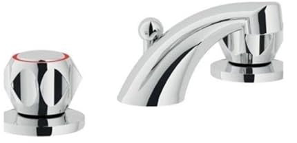 NOBILI - Rubinetto lavabo 3 Fori Nuova Flora 6011/1 - Bocca Normale, Cromo, A Magazzino