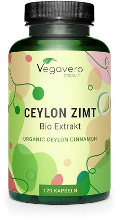 Bio Ceylon Zimt Kapseln | Premium: 2500 mg (5:1 Extrakt) |aus Madagaskar | Zimtextrakt – kein einfaches Pulver | Laborgeprüft | Vegan - Ohne Zusatzstoffe | Deutsche Produktion Vegavero