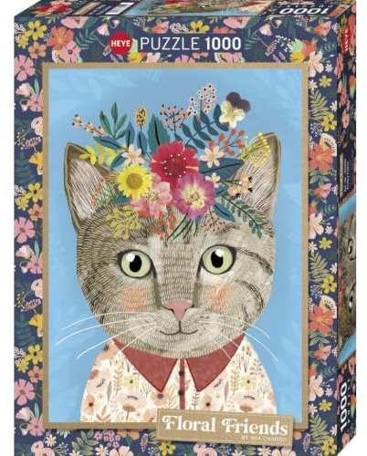 Puzzle mit 1000 Teilen: Floral Friends Pretty Feline