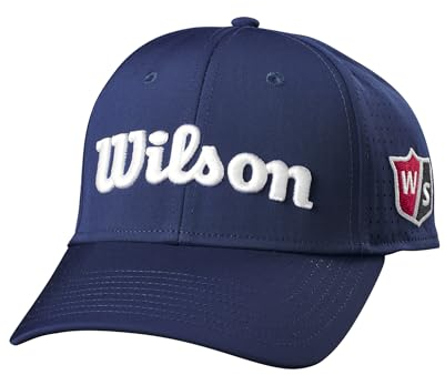 Wilson Kappe, W/S Performance Mesh Cap, Mit atmungsaktivem Netzmaterial, Golf-Zubehör für Herren, Blau