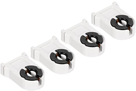 PATIKIL 4-Pack T8 Lampenfassung G13 Basis nicht geschirmte Lampenfassung für LED Leuchtstoffröhre Ersatz weiß schwarz