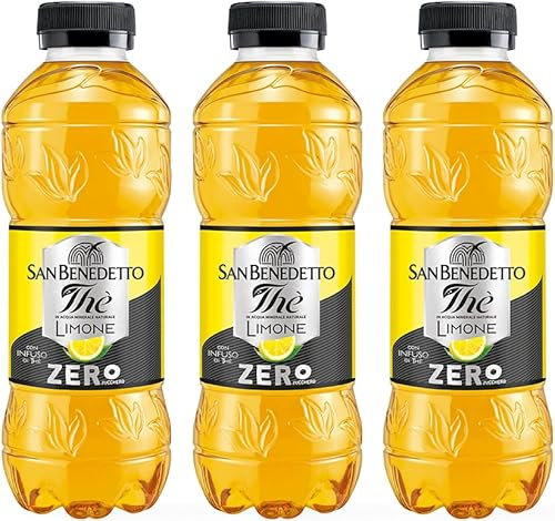 3X San Benedetto The Zero Senza Zuccheri al gusto di Limone con Infuso di Thè 500ml [3 Bottiglie]- Drink Summer 2023