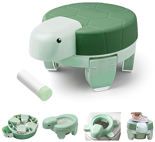 Toilettes d'apprentissage de la propreté, 4 en 1, pot de voyage pliable pour bébé avec 20 sacs de transport jetables, siège d'apprentissage de la propreté portable pour voyage, voiture, camping,