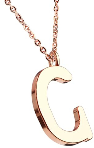 Taffstyle Halskette mit Buchstaben Anhänger in Roségold oder Silber