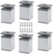 Gearmax 6 Pièces Pieds de Meubles Réglables Fixation Pied de Table Carré en Hauteur Réglable de 0 à 20 mm en Alliage d'aluminium pour Canapé Lit
