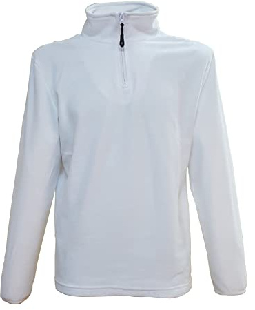 CHEMAGLIETTE! Felpa Pile Mezza Zip Uomo - Felpe da Lavoro Collo Alto Micropile Poliestere, Maglia Tuta Felpata Invernale Maglie Senza Cappuccio Tinta Unita, Modello Mal