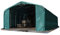 TOOLPORT Lagerzelt 6x36 m Zelthalle / 2,6 m Seitenhöhe feuersichere PVC Plane 2300 N grün mit Statik (Betonuntergrund)