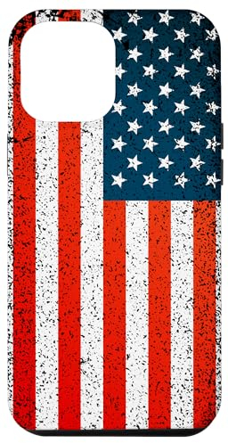 Vintage Amerikanische Flagge USA Veteran Hülle für iPhone 15 Pro Max
