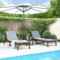 Gecheer Lettini Prendisole 2 pz,Lettino Prendisole Pieghevole,Lettino Prendisole da Giardino,Lettini da Giardino,per Spiaggia,Piscina e Giardino,Miele 199,5x60x74 cm Legno Massello Pino