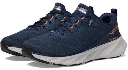 Skechers Edgeride Erlson-Sneaker für Herren, Marineblau/Orange, 13 UK X-Wide
