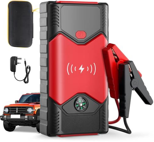 4000A Jump Starter Power Pack, 39800mAh Car Battery Booster Jump Starter Up to 6.0L Gas and 4.0L Diesel Engine, with 10W Quick Charger, LCD Display, Portable 12V Car JumpStarter