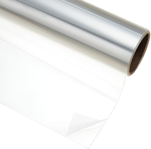 BENECREAT 5 m Rouleau Adhésif Double Face Transparent, Ruban Adhésif Double Face de 31.2 cm de Large pour L'Art DIY, Artisanat, Ruban Décoratif pour la Maison avec Doublure Blanche, Épaisseur de 0.1mm