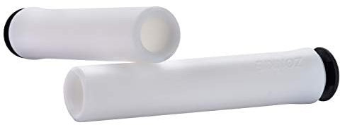 zonkie Fahrrad Lenker Griffe 1 Paar, Ergonomische Struktur, Rad MTB MXB Radsport Lenker Griffe (Weiß, 30mm)
