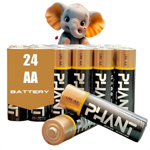 PHANT AA Batteries 24 Pack Alkaline Battery, Heavy duty Industrial Use Disposable Household 1.5V Double A Batteries for Everyday Use Devices Long-lasting, Anti-Leakage With 10-Year Shelf Life