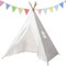 Putentfun Tipi Zelt für Kinder Tippi Kinderzelt Kinderzelt für drinnen,Kindertipi Spielzelt Lesezelt Kuschelecke Kinderzimmer Deko,Tipi Zelt Kinderzimmer mit Tragetasche & Farbige Flaggen
