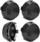 4 Pièces Capuchons Centraux de Roue, 60mm Couvercle Universel de Capuchon de Moyeu de Jante de Pneu en Fiber de Carbone pour Pièce de Décoration de Voiture