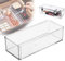 KKwercv Clear Acrylic Storage Box with Lid, Rectangle Plastic Container Box, Cosmetic Storage Kitchen Acrylic Desktop Storage Box for Pantry Organizer and Storage Stackable Storage Bins