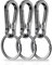 Schlüsselring Karabiner,3 Stück Schlüsselanhänger, Abnehmbare Karabinerhaken Metall Schlüssel Schlüsselring Verschluss Karabiner mit Haken für Autoschlüssel,Rucksack,Camping, Reisen