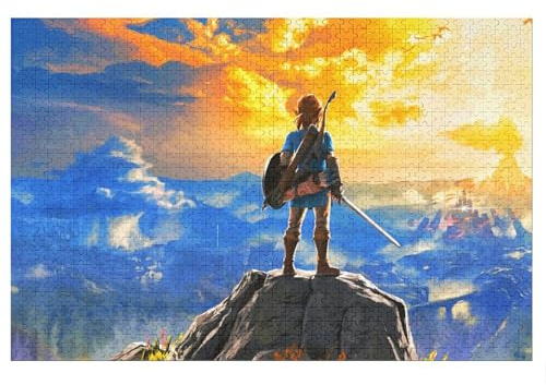 The Legend of Zelda,Puzzle für Erwachsene und Kinder ab 14 Jahren, 1000 StüCk,,Lernspielzeug FüR Kinder 52x38Papier