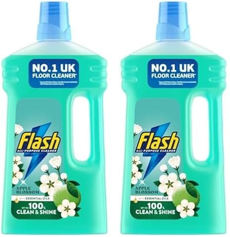 Flash Antibacterial Liquid Cleaner Apple Blossom 1L (Packaging May Vary) (Pack of 2)
