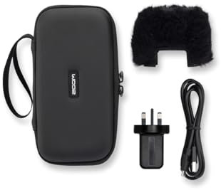 Zoom APH-2e (UK version) Accessory package for the Zoom H2essential Handy Recorder, H2e soft case, fur windscreen, power adapter, USB-C cable