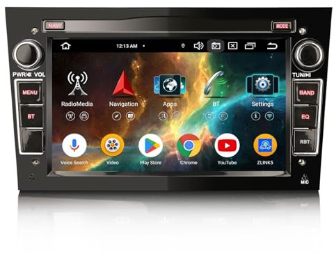 Erisin 8 Kern 4GB+64GB Android 14 Autoradio Für Opel Astra H Combo Corsa C/D Signum Zafira Vectra mit GPS Navigation Unterstützt CarPlay Android Auto WiFi 4G Bluetooth 5.0 USB DSP DAB+ FM Radio CANBus