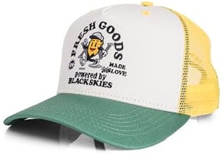 Blackskies® 15th Anniversary Trucker Cap - Lemon | Unisex Baseball Cap für Damen Herren Stylische Skater Surfer Kappe Sommer Streetwear Mütze Männer Frauen Outdoor Basecap Freizeit Festival
