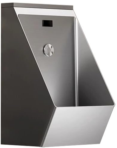 WXXSHGDW Urinoir Homme Mural, Urinoir en Acier Inox 304, Chasse D'eau Automatique a Induction, Urinoirs for Hommes Anti Déversement, pour Maisons, Centres Commerciaux, Bars et Autres Lieux Publics(Gra