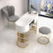 Mesa de Manicura Y Escritorio Para Manicura，mesa Doble Profesional Para Manicura Con Superficie de Vidrio Y Armario Abierto de 2 Niveles，estación Trabajo Para Suministros Manicura Para Salón Belleza