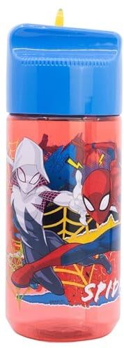 Stor Spider-Man Trinkflasche 430ml Ecozen - Kinder Auslaufsicher BPA-Frei für Schule Sport Ausflüge Wiederverwendbar