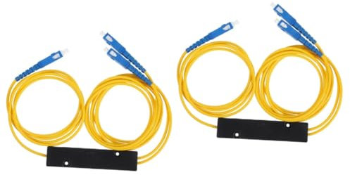 Angoily 2 Stück Fasersplitter Lwl-patchkabel Faser -internetkabel Kabelaustausch Optischer Splitter Verschmolzenes Optisches Kabel Glasfaser-optisch-audio-kabel Pvc Yellow