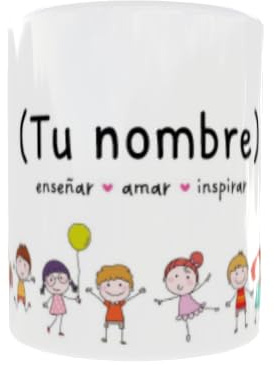 Taza Personalizada para Profesores | Regalo Personalizado Profesora, Profesor, Maestra | Tazas Personalizadas para Fin de Curso, Navidad o Cumpleaños | Compra solidaria